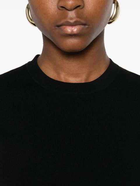 TOTEME crew-neck knitted top - Black