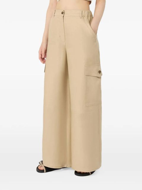 Weekend Max Mara Finale linen cargo-pocket trousers - Neutrals - zdjęcie produktu nr 2