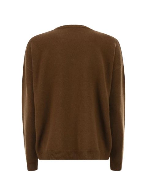 Max Mara monogram embroidered sweater - Brown