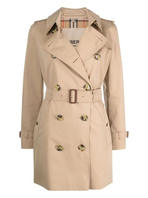 Burberry Short Kensington Heritage cotton trench coat - Brown - zdjęcie produktu nr 1
