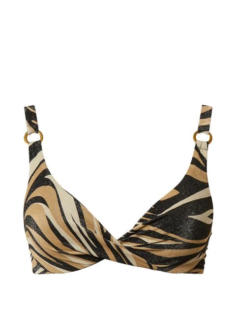 TWINSET zebra-print bikini top - Black - zdjęcie produktu nr 1