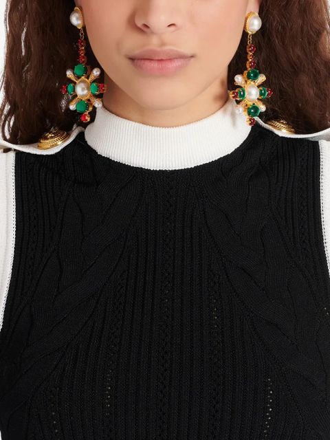 Balmain Baroque pendant earrings - Gold