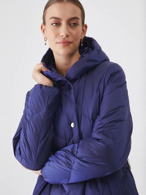 Medicine płaszcz puchowy kolor fioletowy zimowy