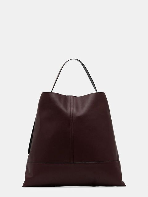 AllSaints torebka skórzana ASHA kolor czerwony W400XC - zdjęcie produktu nr 1