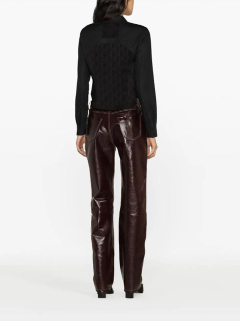 Marine Serre Regenerated Household corset shirt - Black - zdjęcie produktu nr 2