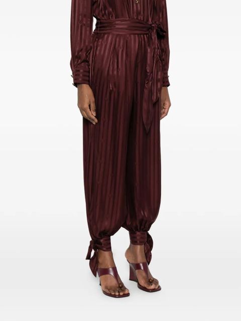 ZIMMERMANN striped tie-detail trousers - Red