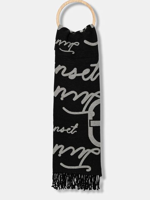 Twinset szalik damski kolor czarny wzorzysty 252TO5061 - zdjęcie produktu nr 1