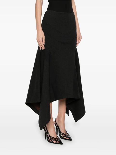The Attico panelled midi skirt - Black