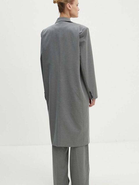 2NDDAY płaszcz 2ND Toretto - Classic Tailori damski kolor szary przejściowy 2244110169 - zdjęcie produktu nr 2