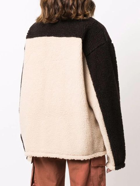 AMBUSH two-tone teddy jacket - Brown