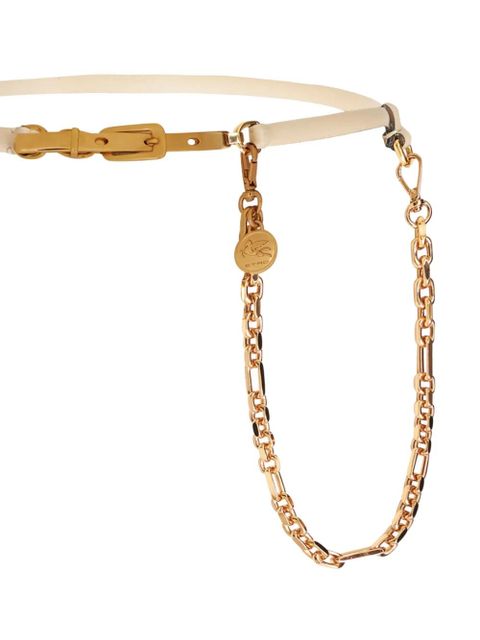 ETRO Pegaso-medallion chain leather belt - Neutrals - zdjęcie produktu nr 2