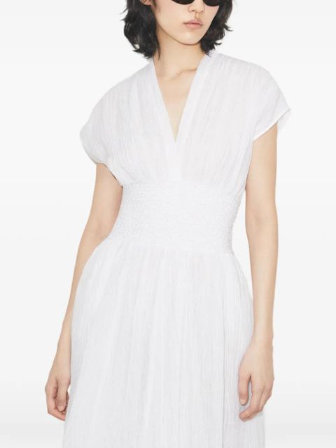 Tory Burch V-neck linen dress - White