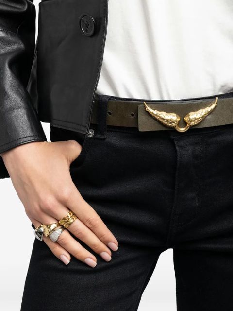 Zadig&Voltaire wings buckle belt - Black