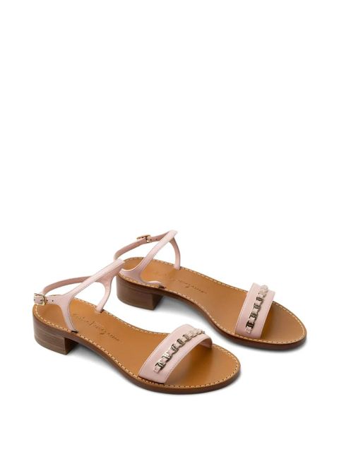 Ferragamo chain-detail sandals - Pink