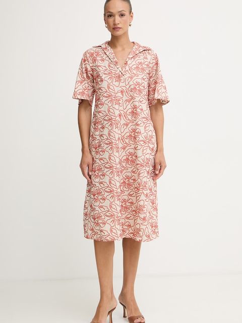 Marella sukienka letnia z dodatkiem lnu Emme by Marella - zdjęcie produktu nr 1