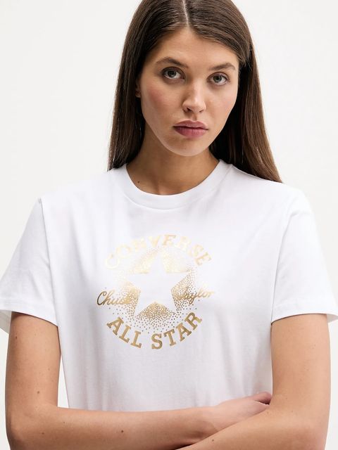 Converse t-shirt bawełniany damski kolor biały CVW5T845