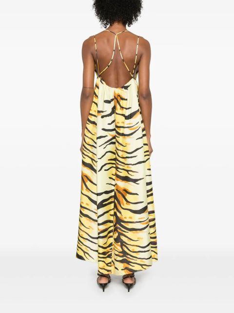 Nanushka zebra-print maxi dress - Yellow