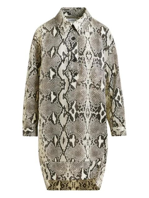 Essentiel Antwerp snake-print shirt mini day dress - Neutrals - zdjęcie produktu nr 1