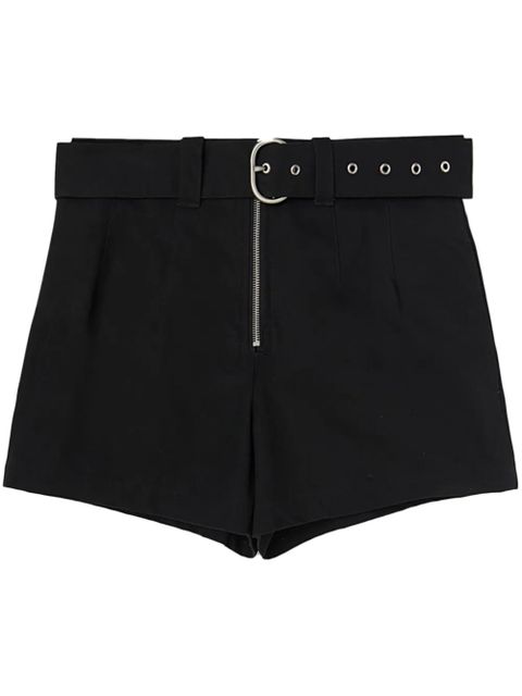 Jil Sander belted denim shorts - Black - zdjęcie produktu nr 1