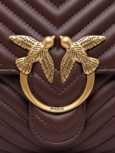 PINKO Love Lady Puff chevron-quilted satchel - Brown - zdjęcie produktu nr 2
