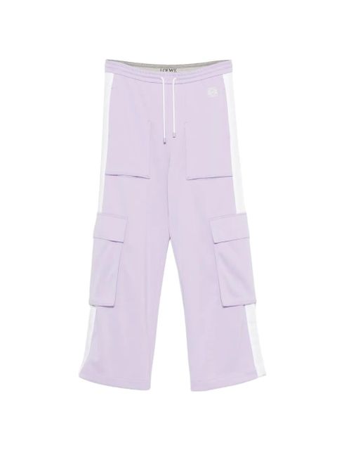 LOEWE logo-embroidery track pants - Purple - zdjęcie produktu nr 1