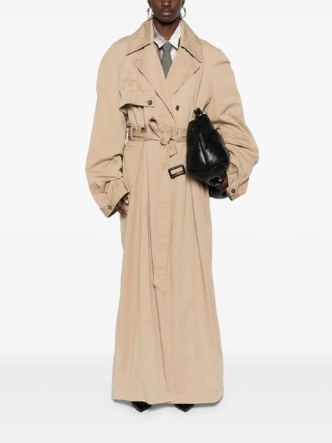 Balenciaga deconstructed-design trench coat - Neutrals