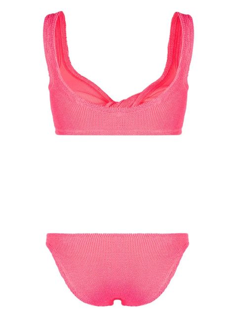 Hunza G Juno crinkled twist bikini - Pink