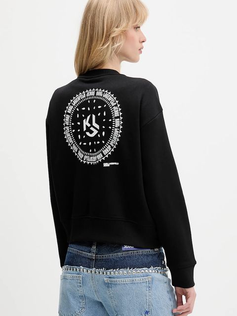 Karl Lagerfeld Jeans bluza damska kolor czarny z nadrukiem A4W20003 - zdjęcie produktu nr 2