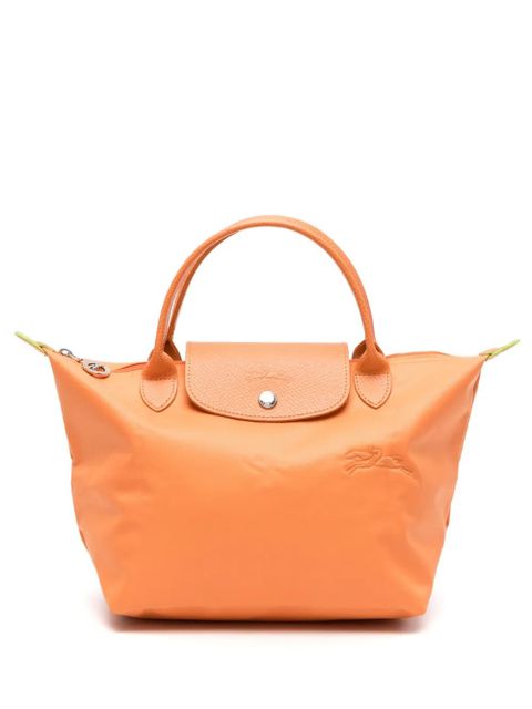 Longchamp small Le Pliage Green tote bag - Orange