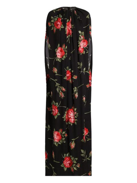 Dolce & Gabbana floral-print maxi dress - Black - zdjęcie produktu nr 1