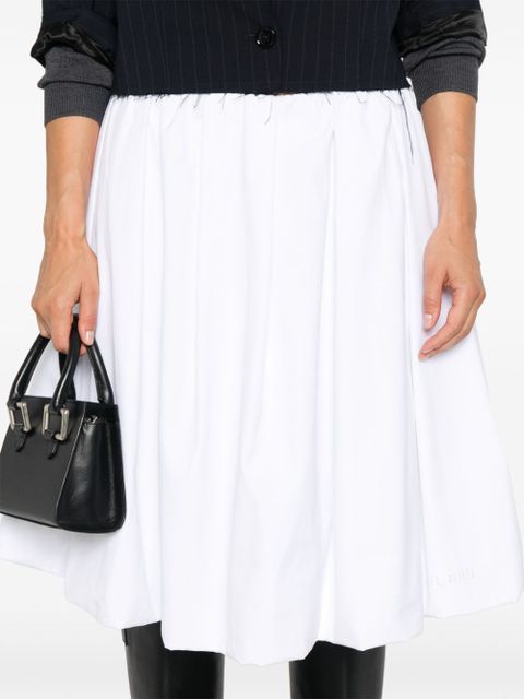 Miu Miu poplin midi skirt - White