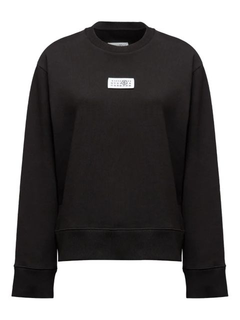 MM6 Maison Margiela Numbers-appliqué sweatshirt - Black - zdjęcie produktu nr 1