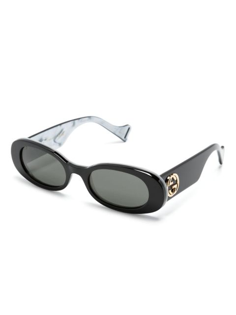 Gucci Eyewear GG oval-frame sunglasses - Black