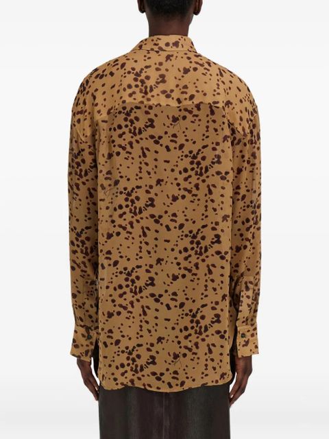 Ferragamo georgette shirt - Brown