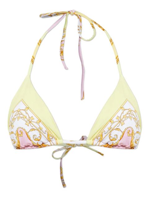 Versace tie-fastening printed bikini top - Yellow - zdjęcie produktu nr 1
