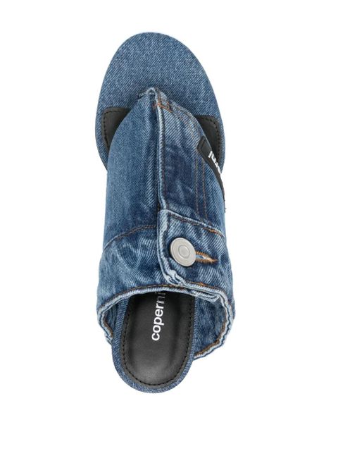Coperni 70mm denim sandals - Blue