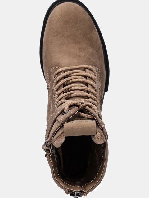 Mexx botki KIMBERLY GLAD damskie kolor brązowy na płaskim obcasie lekko ocieplone MI001700853W-02