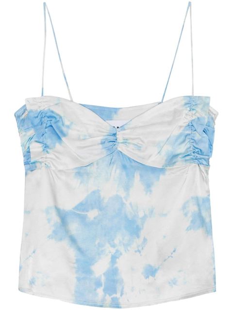 GANNI tie-dye satin top - Blue - zdjęcie produktu nr 1