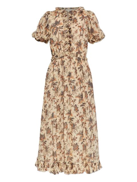 Ulla Johnson Rosamunde floral midi dress - Neutrals - zdjęcie produktu nr 1