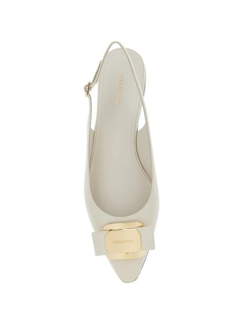 Ferragamo Zelmi buckle lamb ballet flats - Neutrals