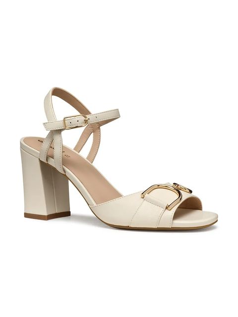 Geox sandały D NEW ERAKLIA 80 A damskie kolor beżowy na słupku D55RPA 000TU C1122 - zdjęcie produktu nr 2