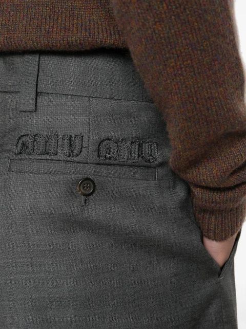 Miu Miu Grisaille Bermuda shorts - Grey