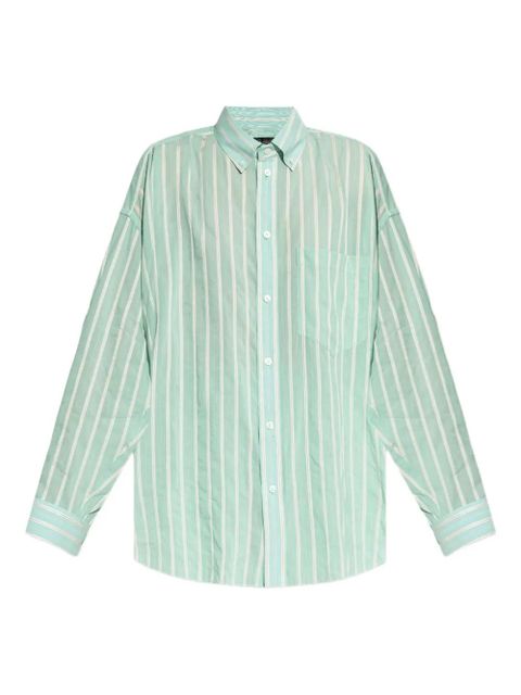 Balenciaga striped buttoned-up shirt - Green - zdjęcie produktu nr 1