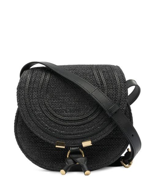 Chloé Marcie woven-detail flap shoulder bag - Black - zdjęcie produktu nr 1