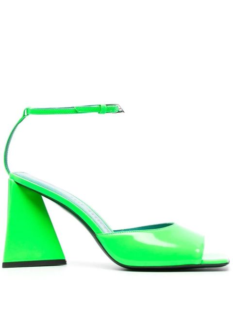 The Attico Piper 85mm patent-leather sandals - Green - zdjęcie produktu nr 1