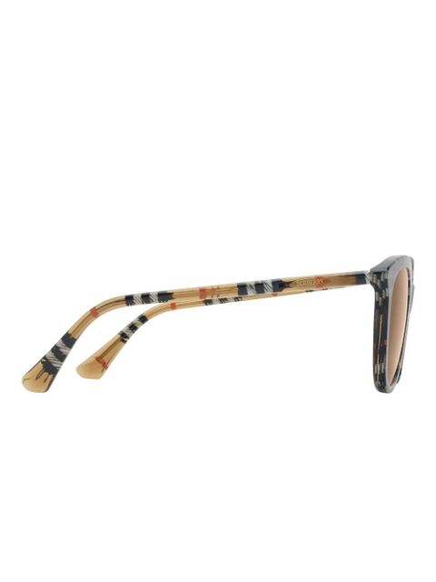Burberry Eyewear round-frame checked sunglasses - Neutrals - zdjęcie produktu nr 2