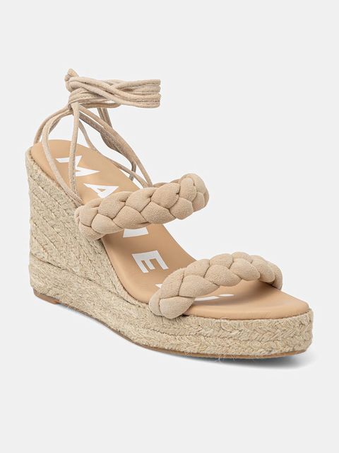 Manebi sandały zamszowe Hamptons Two Braided Bands Wedge Espadrilles - zdjęcie produktu nr 2