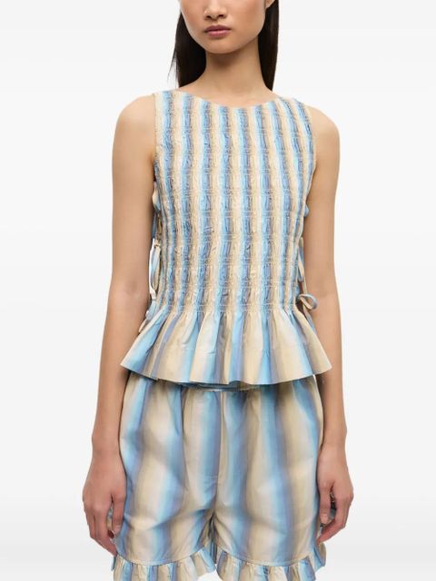 GANNI striped blouse - Neutrals - zdjęcie produktu nr 2