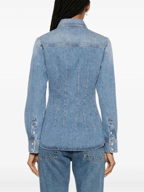 Chloé corset-style denim shirt - Blue
