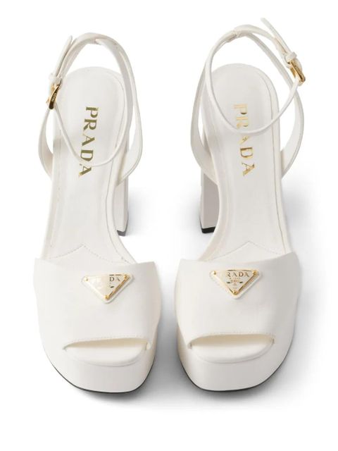 Prada platform leather sandals - White - zdjęcie produktu nr 2